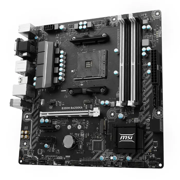 Msi B350M Bazooka AMD B350 Soket AM4 DDR4 3200(O.C.)MHz mATX Gaming(Oyuncu) Anakart