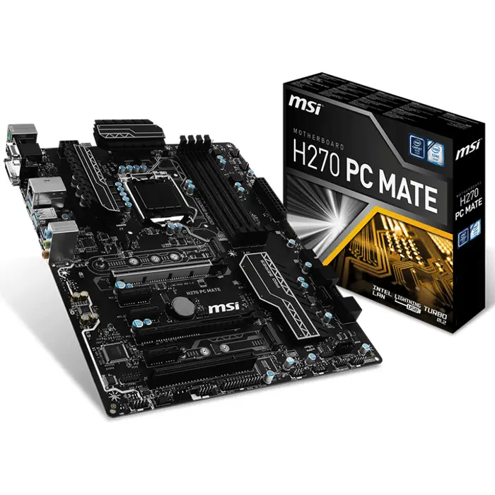 Msi H270 Pc Mate Intel H270 Soket 1151 DDR4 2400MHz ATX Gaming(Oyuncu) Anakart