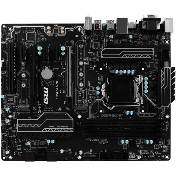 Msi H270 Pc Mate Intel H270 Soket 1151 DDR4 2400MHz ATX Gaming(Oyuncu) Anakart