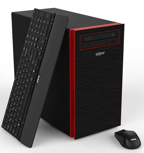 Exper Active DEX360 Intel Core i3-7100 3.90GHz 4GB 1TB OB Windows 10 Masaüstü Bilgisayar