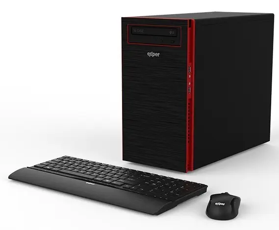 Exper Active DEX366 Intel Core i3-7100 3.90GHz 8GB 1TB 2GB GT 710 Windows 10 Pro Masaüstü Bilgisayar
