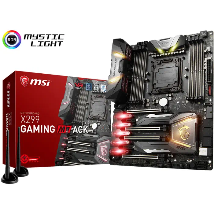 MSI X299 Gaming M7 ACK Intel X299 Soket 2066 DDR4 4500(OC)MHz ATX Gaming Anakart