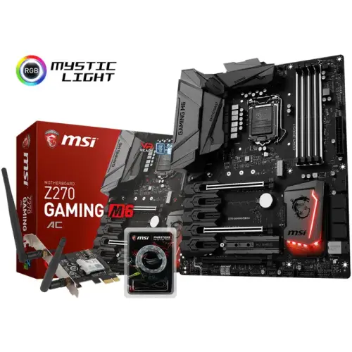 MSI Z270 Gaming M6 AC Intel Z270 Soket 1151 DDR4 3800MHz(O.C.)MHz ATX Gaming(Oyuncu) Anakart