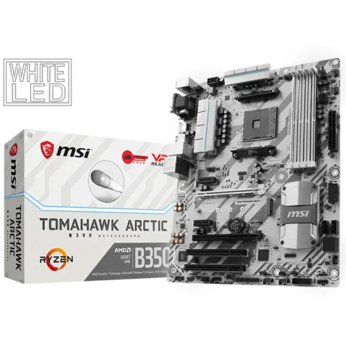Msi B350 Tomahawk Arctic Amd B350 Soket AM4 DDR4 3200(O.C.)MHz ATX Gaming(Oyuncu) Anakart