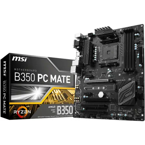 Msi B350 PC Mate AMD B350 Soket AM4 DDR4 3200(O.C.)MHz ATX Gaming(Oyuncu) Anakart