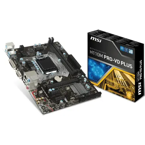 Msi H110M Pro-Vd Plus Intel H110 Soket 1151 DDR4 2133MHz mAtx Gaming(Oyuncu) Anakart