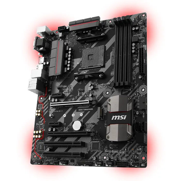 Msi B350 Tomahawk Amd B350 Soket AM4 DDR4 3200(OC)MHz ATX Gaming Anakart
