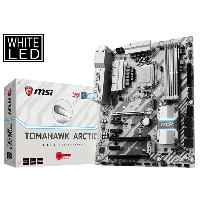 MSI Z270 Tomahawk Arctic Intel Z270 Soket 1151 DDR4 3800(O.C.)MHz ATX Gaming(Oyuncu) Anakart