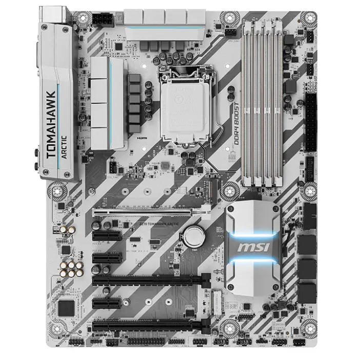 MSI Z270 Tomahawk Arctic Intel Z270 Soket 1151 DDR4 3800(O.C.)MHz ATX Gaming(Oyuncu) Anakart