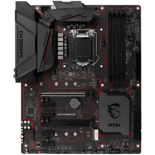 MSI H270 Gaming M3 Intel H270 Soket 1151 DDR4 2400MHz ATX Gaming(Oyuncu) Anakart