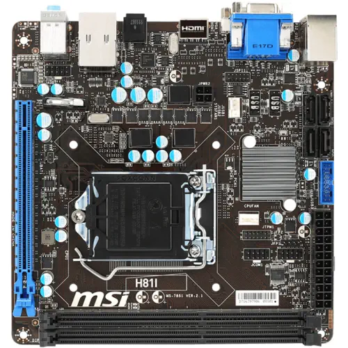 MSI H81I Intel H81 Express Soket 1150 DDR3 1600MHz Mini-ITX Anakart