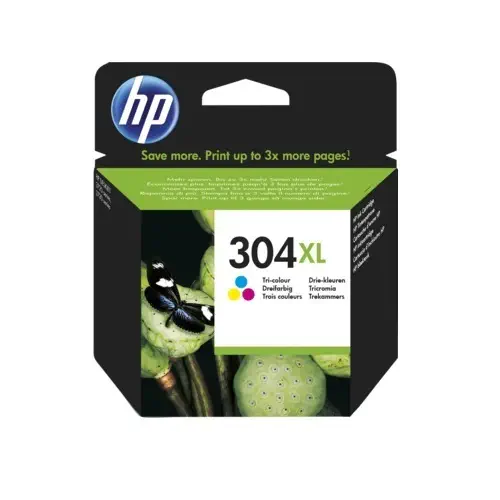 HP N9K07AE 304XL Renkli Mürekkep Kartuş