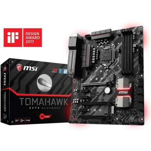 Msi Z270 Tomahawk Intel Z270 Soket 1151 DDR4 3800(O.C.)MHz ATX Gaming(Oyuncu)  Anakart