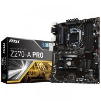 Msi Z270-A PRO Intel Z270 Soket 1151 DDR4 3800(OC)MHz ATX Anakart
