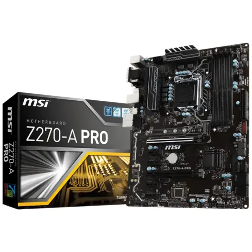 MSI Z270-A PRO Intel Z270 Soket 1151 DDR4 3800(O.C.)MHz ATX Gaming(Oyuncu) Anakart