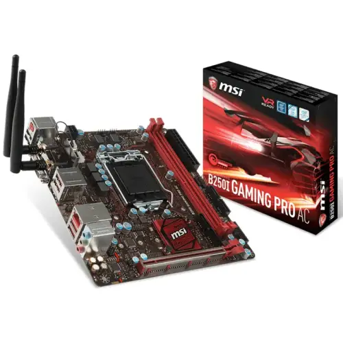 Msi B250I Gaming Pro Ac Intel B250 Soket LGA1151 DDR4 2400MHz Mini-ITX Gaming Anakart