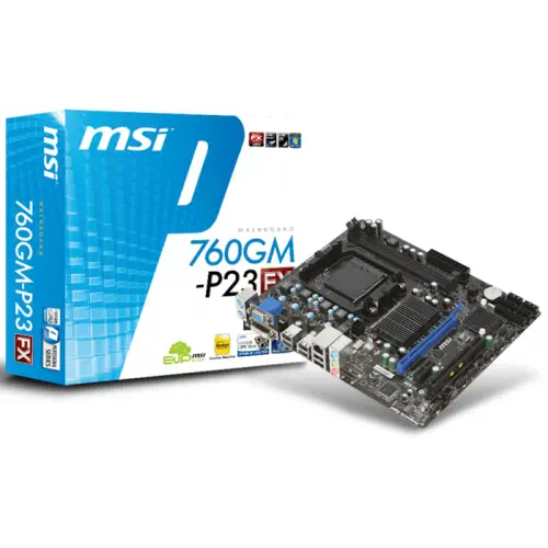 MSI 760GM-P23 (FX) AMD 760G+SB710 Soket AM3+ DDR3 1333MHz Micro-Atx Anakart