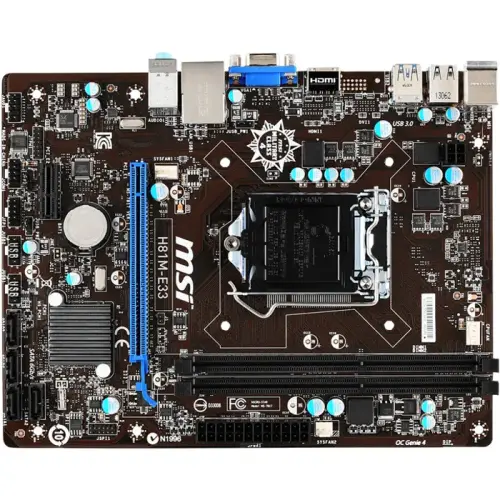 MSI H81M-E33 Intel H81 Express Soket 1150 DDR3 1600MHz Micro-ATX Anakart