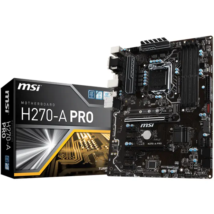 MSI H270-A Pro Intel H270 Soket 1151 DDR4 2400MHz DDR4 ATX Gaming(Oyuncu) Anakart