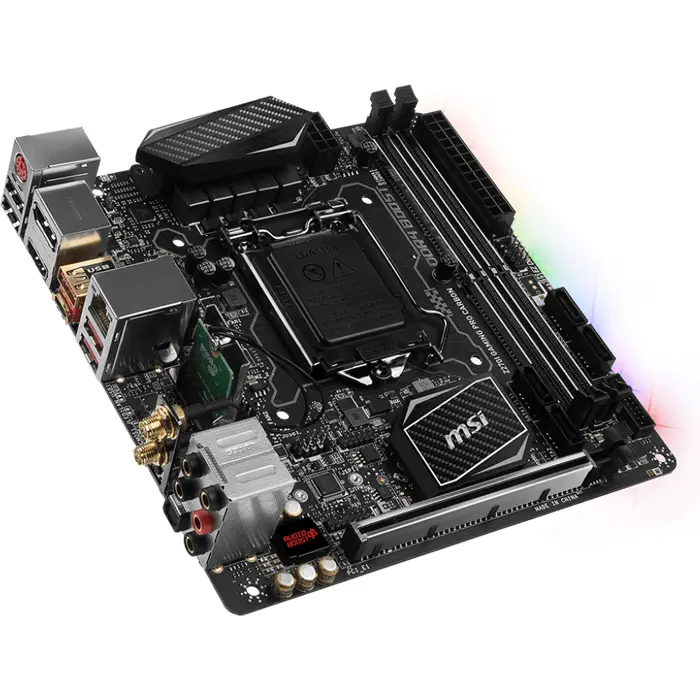 Msi Z270I Gaming Pro Carbon Ac Intel Z270 Soket 1151 DDR4 3800(OC)MHz Mini-ITX Gaming Anakart
