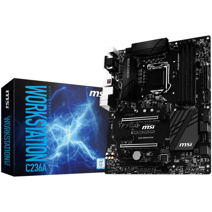 MSI C236A Workstation Intel C236 Soket 1151 DDR4 2133MHz ATX Anakart