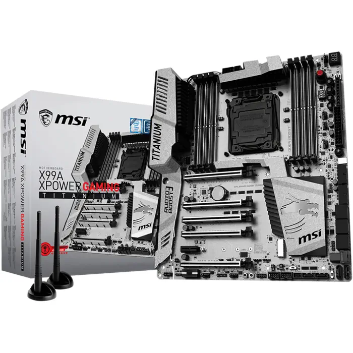 MSI X99A XPOWER GAMING TITANIUM Intel X99 Soket 2011-3 DDR4 3466(OC)MHz E-ATX Gaming Anakart