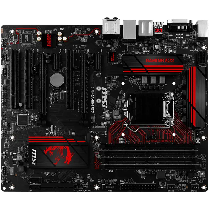 MSI Z170A GAMING M3 Intel Z170 Express Soket 1151 DDR4 3600(OC)MHz ATX Gaming Anakart