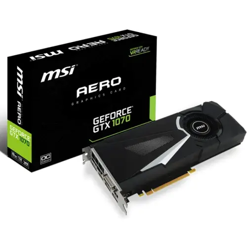 MSI GeForce GTX 1070 AERO 8G OC  8GB GDDR5 256Bit DX12 Ekran Kartı