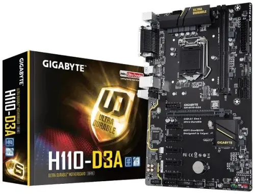 Gigabyte H110-D3A Intel H110 1151 Soket DDR4 2400MHz ATX Gaming(Oyuncu) Anakart