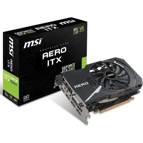 Msi GeForce GTX 1060 Aero ITX 6G OC 6GB GDDR5 192Bit DX12 Ekran Kartı 