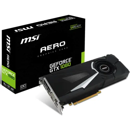 MSI GeForce GTX 1080 AERO 8G OC 8GB GDDR5X 256Bit DX12 Ekran Kartı