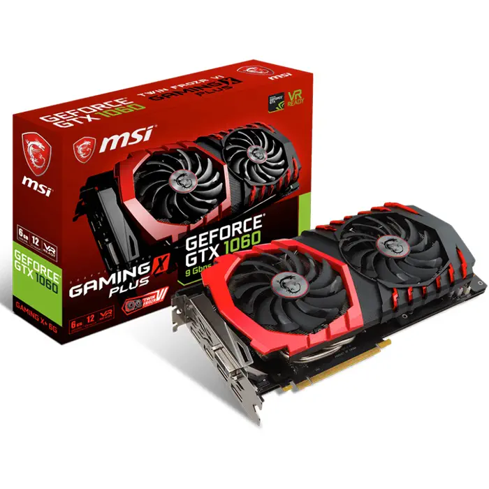 MSI GeForce GTX 1060 GAMING X+ 6G 6GB GDDR5 192Bit DX12 Gaming Ekran Kartı