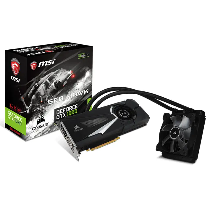 MSI GeForce GTX 1080 SEA HAWK X 8GB GDDR5X 256Bit DX12 Gaming Ekran Kartı
