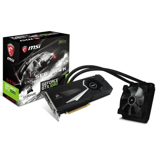 MSI GeForce GTX 1080 SEA HAWK 8GB GDDR5X 256Bit DX12 Gaming Ekran Kartı