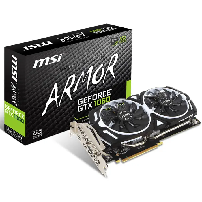 MSI GeForce GTX 1060 ARMOR 3G OCV1 3GB GDDR5 192Bit DX12 Ekran Kartı