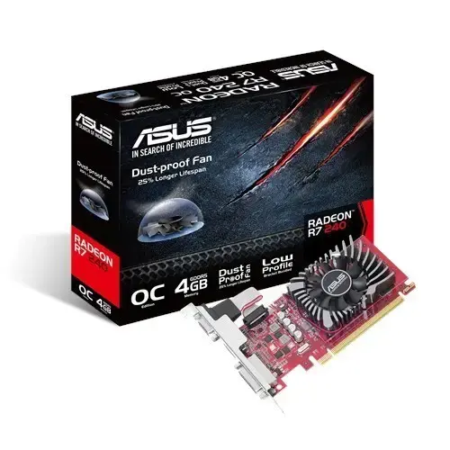 Asus R7240-O4GD5-L Radeon R7 240 4GB GDDR5 128Bit DX11.2 Ekran Kartı