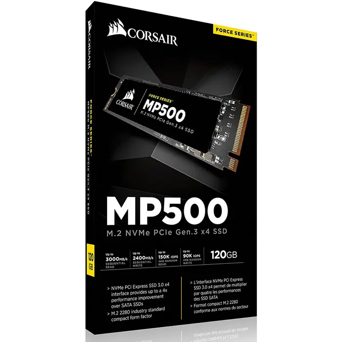 Corsair Force Series MP500 120GB 3000MB/2400MB/s M.2 SSD Disk - CSSD-F120GBMP500