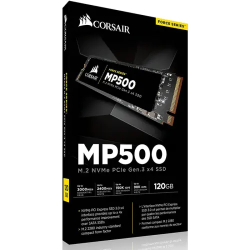 Corsair Force Series MP500 120GB  3000MB/2400MB/s M.2 SSD Disk - CSSD-F120GBMP500