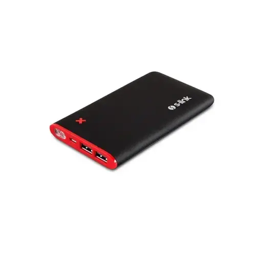 S-link IP-6000 6200mAh 1x1A 1x2.1A USB Girişli Siyah Taşınabilir Şarj Cihazı