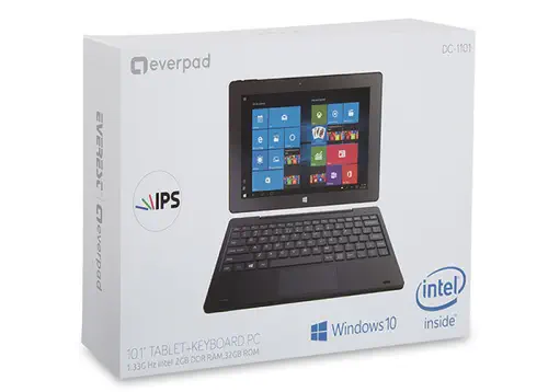 Everest Everpad DC-1101 10.1″ 32GB Sabit Disk 2GB RAM Windows 10 İngilizce Klavyeli Wi-Fi Tablet