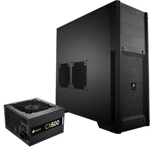 Corsair Carbide Serisi 300R Compact PC Gaming Mid-Tower Kasa + CX600 600W 80Plus Güç Kaynağı (CC-9011014-WW+CP-9020048-EU)