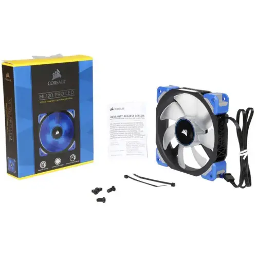 Corsair ML120 Pro 120mm PWM Premium Magnetic Levitation Mavi Led`li Fan CO-9050043-WW