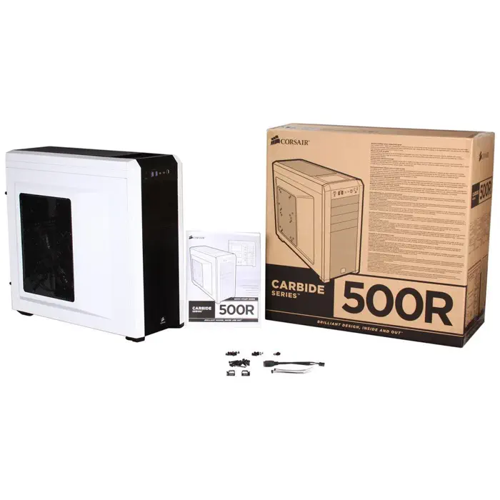 Corsair Carbide Serisi 500R CC-9011013-WW Mid-Tower Beyaz Kasa
