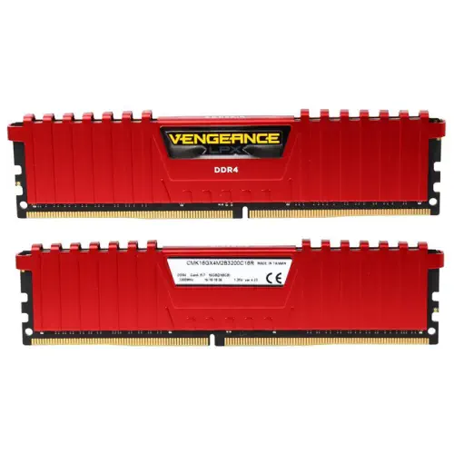 Corsair Vengeance LPX 16GB (2x8GB) DDR4 3200MHz C16 Kırmızı Ram (Bellek) - CMK16GX4M2B3200C16R
