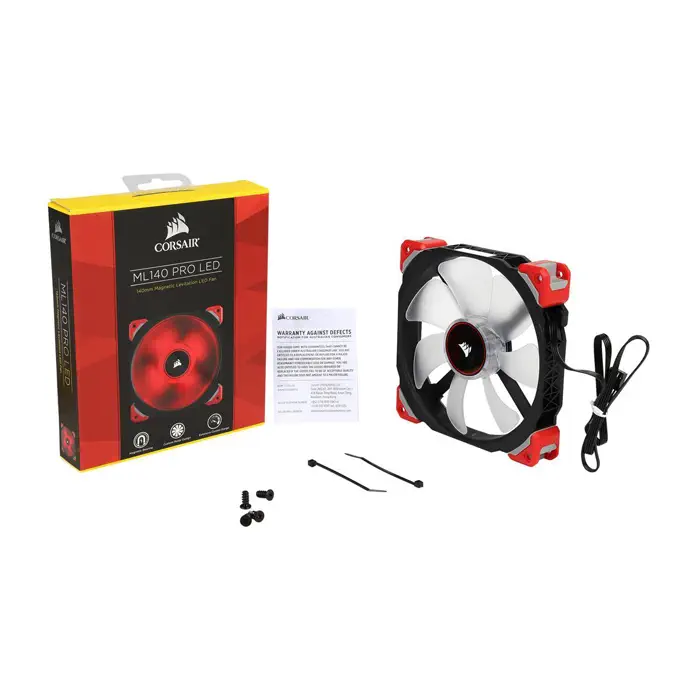 Corsair ML140 PRO 140mm Pwm Premium Magnetic Levitation Kırmızı Led`li Fan - CO-9050047-ww