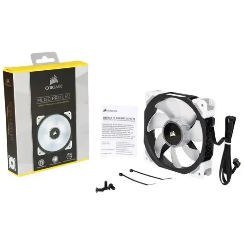 Corsair ML120 Pro CO-9050041-WW 120mm Pwm Premium Magnetic Levitation Beyaz Led`li Fan