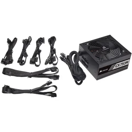 Corsair CX Serisi CX750M CP-9020061-EU 750Watt 80+ Bronze Yarı Modüler Atx Psu