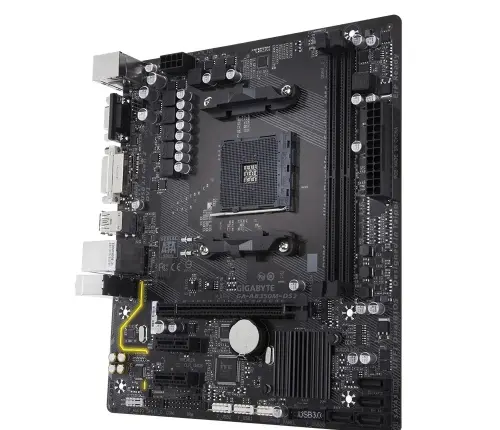 Gigabyte GA-AB350M-DS2 AMD B350 Soket AM4 DDR4 3200(OC)MHz mATX Gaming Anakart