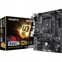Gigabyte A320M-S2H AMD A320 Socket AM4 DDR4 3200Mhz(OC) DVI HDMI Gaming Anakart