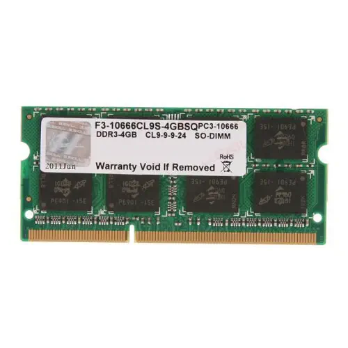 G.Skill Value 4GB (1x4GB) DDR3 1333MHz CL9 SO-DIMM Notebook Ram (F3-10666CL9S-4GBSQ)
